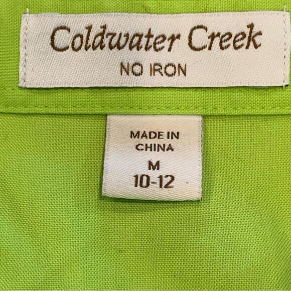Coldwater Creek Lime Green Sleeveless Top Size Medium 10-12 - Picture 5 of 9
